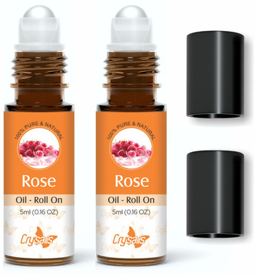 Crysalis Pure & Natural Rose Essential oil Roll on - 5ml (pack of 2)(5 ml)