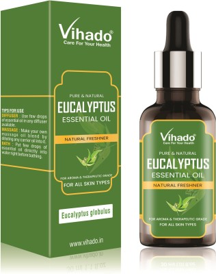 Vihado Premium Natural Eucalyptus Essential Oil For Aromatherapy & Aroma Diffusers (30 ml) (Pack of 1)(30 ml)