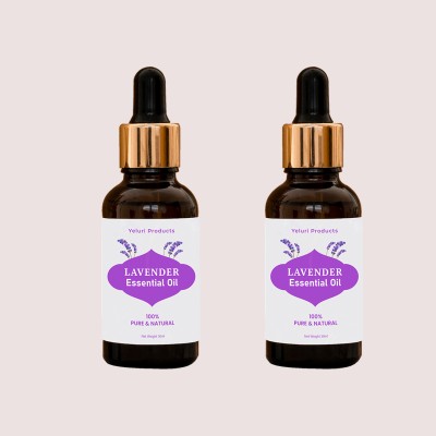 BHAUVY Lavender Essential Oil - For Hair, Skin, and Aromatherapy(Pack of 2)(60 ml)