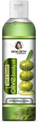 KEYA SETH AROMATHERAPY Soft & Smooth Body Oil, Quick Absorbing Non-Sticky Nourishment for Hair & Skin, Daily Use After Bath Massage Oil for Men & Women Enriched with Pure Olive & Essential Oils(200 ml)