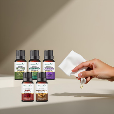 Earth Science Ayurveda Natural Fragrance Oils – Pack of 5 Combo for Hair, Skin & Spa(25 ml)