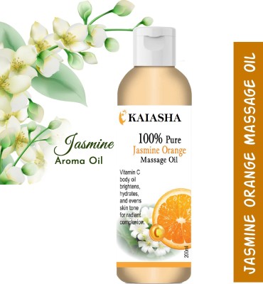 KAIASHA Jasmine orange Oil Essential Natural and Healthy Skin Aromatherapy & Massage(200 ml)