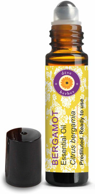 deve herbes Bergamot Essential Oil (Citrus bergamia) Pre Diluted Roll-on Blend(10 ml)