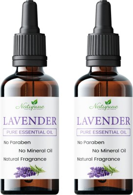 Natupure Lavender Essential Oil For Skin, Hair and Aromatherapy Combo Pack of 2(30 ml)