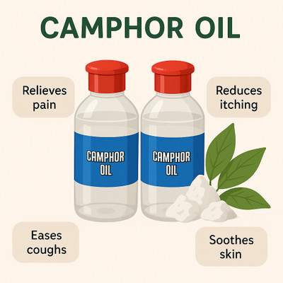 house of common Camphor Essential Oil 200+200 ML(400 ml)