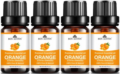 Bon Austin Orange Essential Oil for Hair Growth & Radiant Skin - 30ml Pack of 4(120 ml)