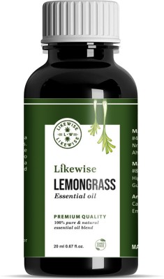 Likewise Lemongrass Essential Oil for Hair Fall, Moisturizing Skin, Face, Aromatherapy(20 ml)