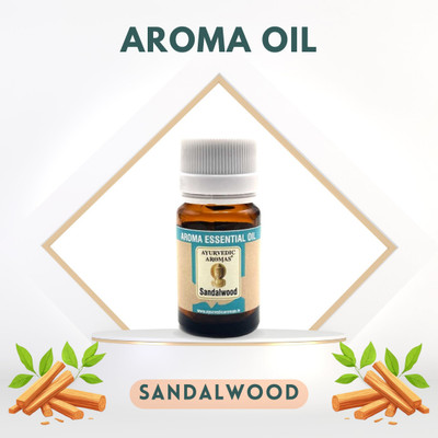 Ayurvedic Aromas Sandalwood Diffuser Oil For Burner, Room Freshner, Aromatherapy, DIY etc. 10ml(10 ml)