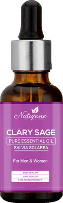 Natupure Clary Sage Essential Oil | Your Path to Relaxation and Glowing Skin Care(30 ml)