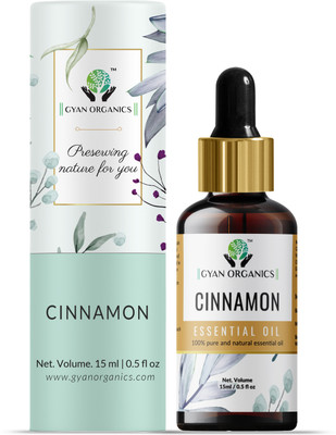 Gyan Organics Cinnamon Essential Oil | Pure & Natural For Improving Sugar & Blood Circulation(15 ml)