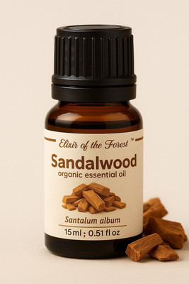 Elixir of the Forest Sandalwood Essential Oil | Chandan Oil | Calmness, Skin Glow & Meditation(15 ml)