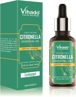 Vihado Best Citronella Natural Essential Oil (10 ml) (Pack of 1)(10 ml)
