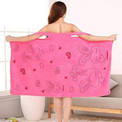 TIDYHACK Depends on Avialablity Free Size Bath Robe(Pack of 2 Wearable Towel / Bath Robe/ Beach Towel, For: Men & Women, Depends on Avialablity)