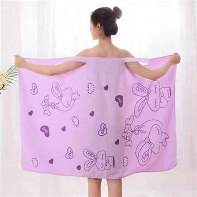 DECORHUB Depends on Avialablity Free Size Bath Robe(Pack of 1 Wearable Towel / Bath Robe, For: Men & Women, Depends on Avialablity)