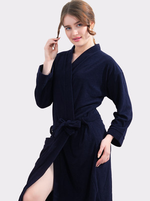 lacylook navy Free Size Bath Robe(Pack of 1 Towel / Bath Robe, For: Men & Women, navy)