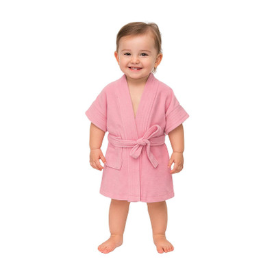 CREEVA Pink XL Bath Robe(1 bath Robe, For: Baby Boys & Baby Girls, Pink)