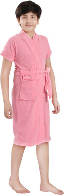 lacylook Pink Medium Bath Robe(1 bath robe, For: Boys, Pink)