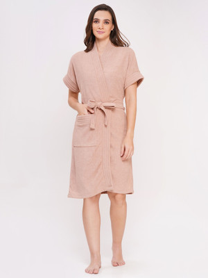 Poorak Brown Free Size Bath Robe(1 robe, For: Women, Brown)
