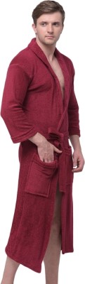 Comfortlooms Maroon Free Size Bath Robe(1x Bathrobe, For: Men, Maroon)