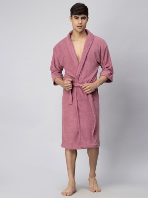 lacylook Peach XL Bath Robe(1, For: Men, Peach)