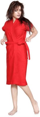 Loroco Red XL Bath Robe(1 bathrobe for women, For: Women, Red)