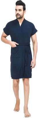 Disha Gallery LIVE Navy Free Size Bath Robe(1 Bath Robe, For: Men, Navy)