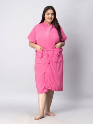 HotGown Pink 3XL Bath Robe(1, For: Women, Pink)