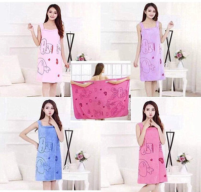 Manav Blue, Pink, Purple Free Size Bath Robe(2 Bath Robe, For: Men & Women, Blue, Pink, Purple)