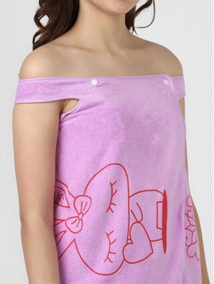 Armaan Blue, Pink, Purple Free Size Bath Robe(Pack of 1 Wearable Towel / Bath Robe, For: Men & Women, Blue, Pink, Purple)