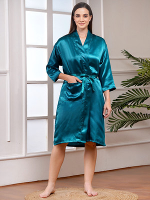 Poorak Women Nighty(Green)