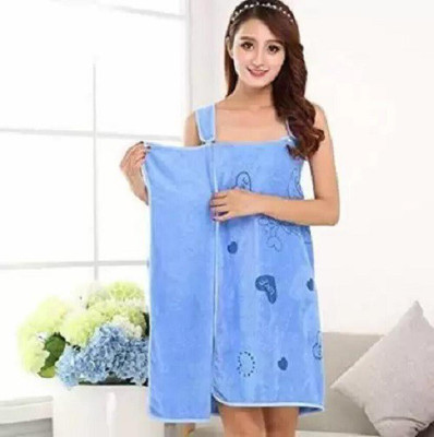 Armaan Blue Free Size Bath Robe(1 bath robe, For: Men & Women, Blue)