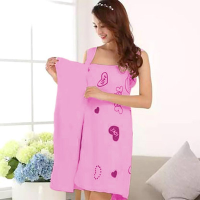 SHIVA Blue, Pink, Purple Free Size Bath Robe(Pack of 2 Bath Robe, For: Men & Women, Blue, Pink, Purple)