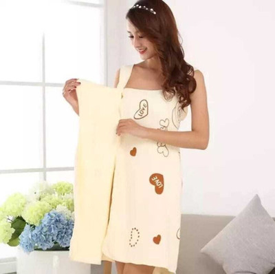 Dreamshop Cream Free Size Bath Robe(2 bath robe, For: Men & Women, Cream)