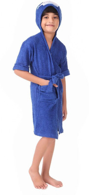 Comfortlooms Royal Blue Large Bath Robe(1 x Kids Bathrobe, For: Baby Boys & Baby Girls, Royal Blue)