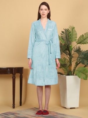 Klotthe Turquoise Small Bath Robe(1 Bathrobe, For: Women, Turquoise)