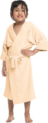 CREEVA Peach Free Size Bath Robe(1 Kids Bathrobe for 4-5 Years, 1 Belt Adjustable Waist Belt, For: Boys & Girls, Peach)