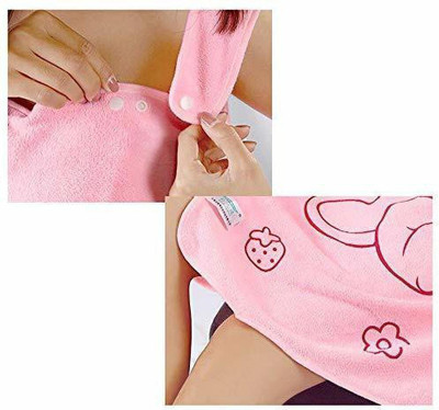TIDYHACK Depends on Avialablity Free Size Bath Robe(Pack of 1 Wearable Towel / Bath Robe/ Beach Towel, For: Men & Women, Depends on Avialablity)