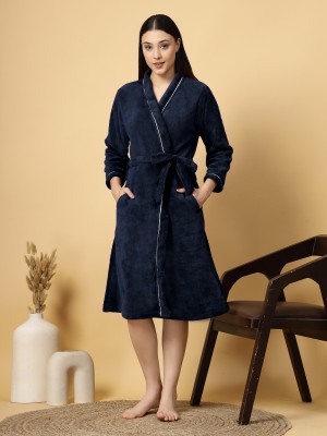 Fabinaliv Navy Blue 3XL Bath Robe(1 Women Bath Robe, For: Women, Navy Blue)