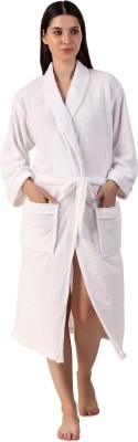 Comfortlooms White Free Size Bath Robe(1 x Bathrobe, For: Women, White)