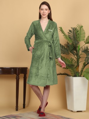 Klotthe Green XL Bath Robe(1 Bathrobe, For: Women, Green)