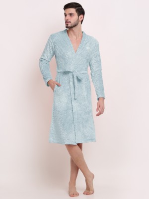 Klotthe Turquoise XL Bath Robe(1 Bathrobe, For: Men, Turquoise)