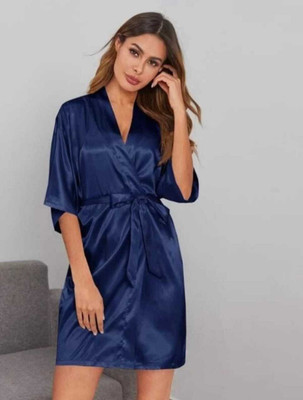 MARDIA Women A-line Blue Above Knee/Mid Thigh Length Dress