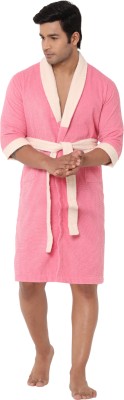 SPACES Pink Medium Bath Robe(1 Medium Bath Robe, For: Men & Women, Pink)