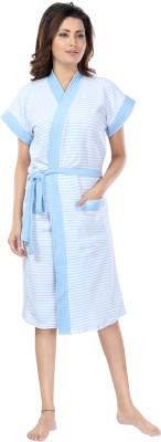 Lovira Sky Blue 3XL Bath Robe(1 Bathrobe with 1 Belt, For: Women, Sky Blue)