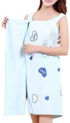 Manav Blue Free Size Bath Robe(Pack 1 Bath Robe, For: Men & Women, Blue)