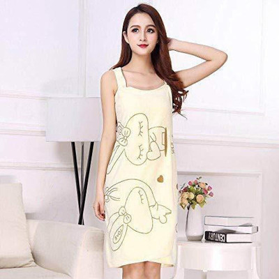 DECORHUB Yellow Free Size Bath Robe(1 bath_robe, For: Men & Women, Yellow)