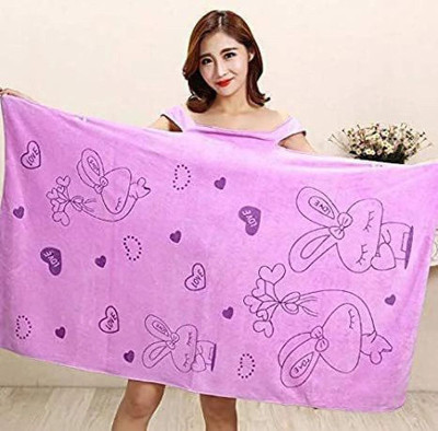 Manav Blue, Pink, Purple Free Size Bath Robe(Pack of 1Bath Robe, For: Women, Blue, Pink, Purple)