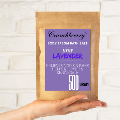 crunchbeerry LITTLE LAVENDER Epsom Bath Salt Crystal And Bath,For Muscle Relief,Aches & Pain(500 g)