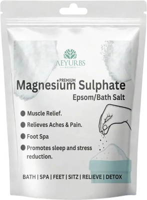AEYURBS Epsom Salt | For Everyday Natural Skin And Muscle Soothing Therapy(200 g)