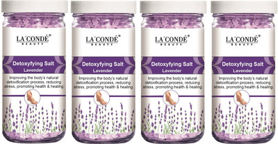 La'Conde Detoxifying Aromatic Bath Salt for Muscle Relief & Relaxation (200g) Pack of 4(800 g)